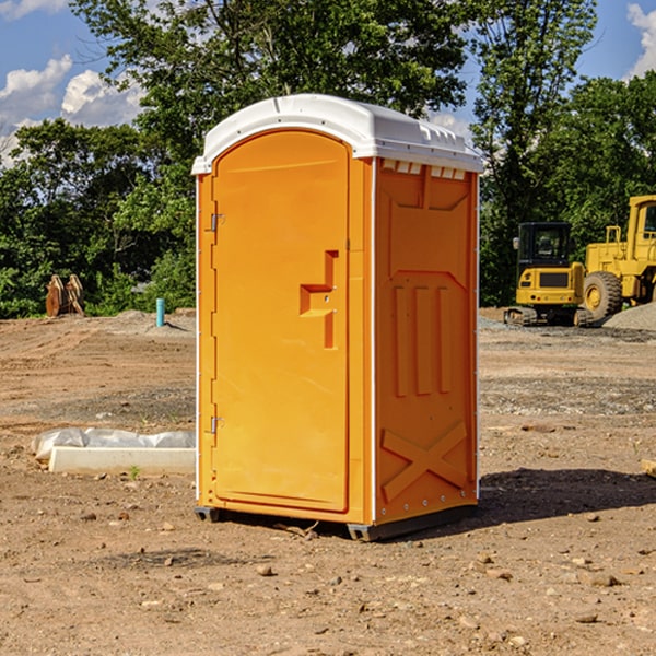 do you offer hand sanitizer dispensers inside the portable restrooms in Casner